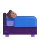 person in bed: medium skin tone Color
