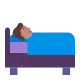 person in bed: medium skin tone Flat