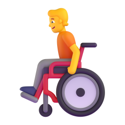 Person in Manual Wheelchair 3D