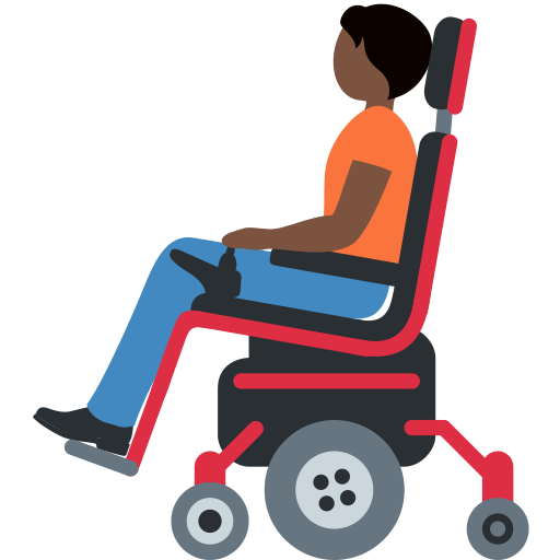 Person In Motorized Wheelchair Dark Skin Tone