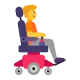 Person in Motorized Wheelchair Facing Right Flat