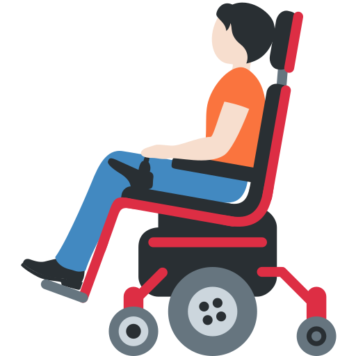 Person In Motorized Wheelchair Light Skin Tone