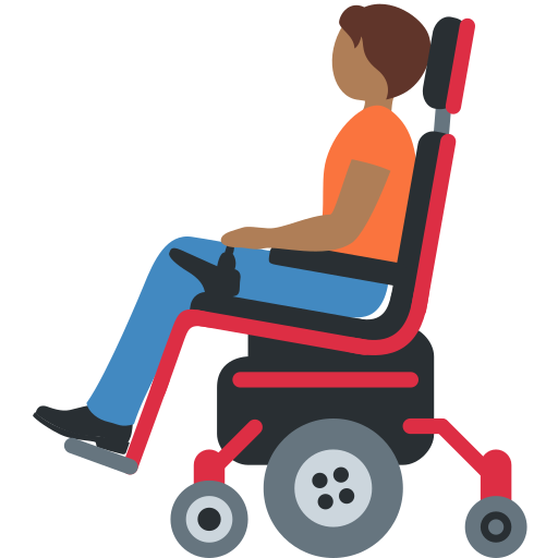 Person In Motorized Wheelchair Medium Dark Skin Tone