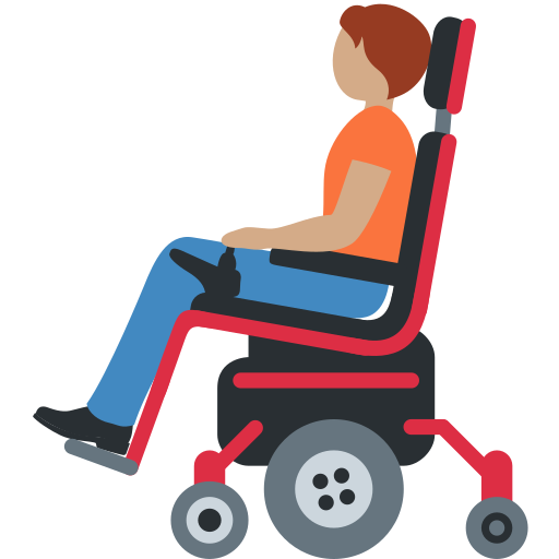 Person In Motorized Wheelchair Medium Skin Tone