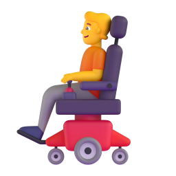 Person in Motorized Wheelchair 3D