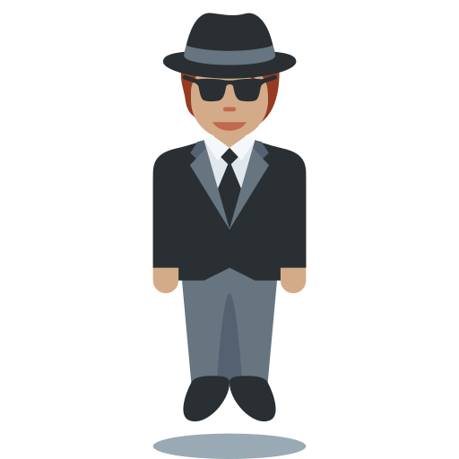 Person In Suit Levitating Medium Skin Tone
