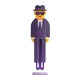 Person In Suit Levitating Color