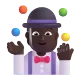 person juggling: dark skin tone Color