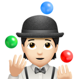 person juggling: light skin tone Apple Emoji
