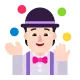 person juggling: medium-light skin tone Flat
