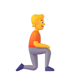 Person Kneeling Facing Right 3D