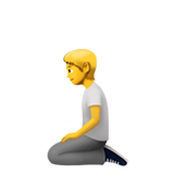 Kneeling Person Apple Emoji