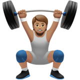 person lifting weights: medium skin tone