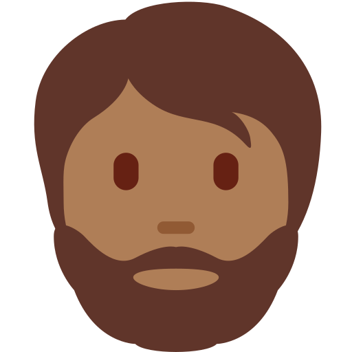 Person Medium Dark Skin Tone Beard