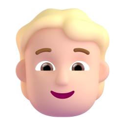Person Medium Light Skin Tone Blond Hair 3D