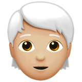Person Medium Light Skin Tone White Hair