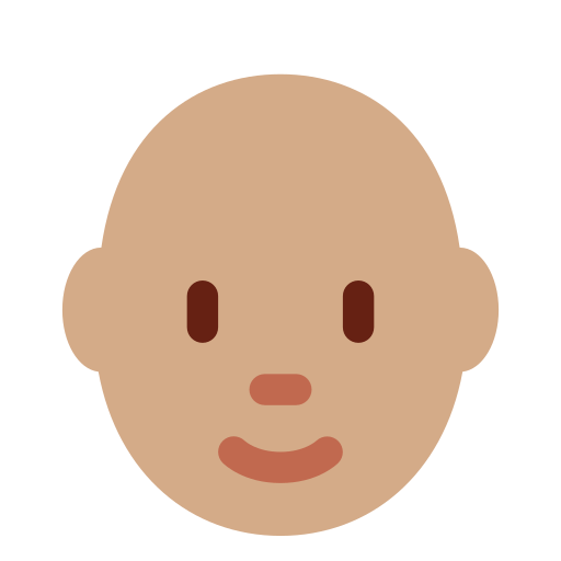 Person Medium Skin Tone Bald