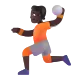 person playing handball: dark skin tone Color
