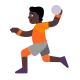 person playing handball: dark skin tone Flat