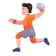 person playing handball: light skin tone Color