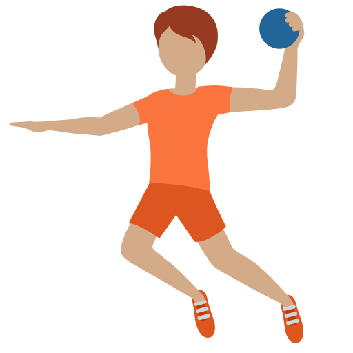 person playing handball: medium skin tone