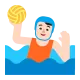person playing water polo: light skin tone Flat