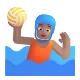 person playing water polo: medium skin tone Color