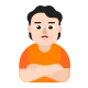person pouting: light skin tone Flat