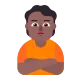 person pouting: medium-dark skin tone Flat