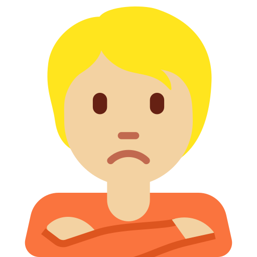 person pouting: medium-light skin tone