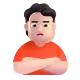 person pouting: medium-light skin tone Color
