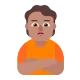 person pouting: medium skin tone Flat
