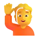 Happy Person Raising One Hand Color