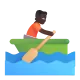 person rowing boat: dark skin tone Color