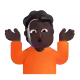 person shrugging: dark skin tone Color