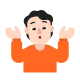 person shrugging: light skin tone Flat