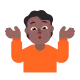 person shrugging: medium-dark skin tone Flat