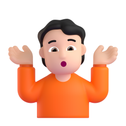 person shrugging: medium-light skin tone 3D