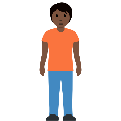 Person Standing Dark Skin Tone