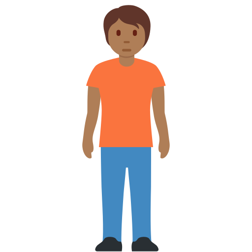 Person Standing Medium Dark Skin Tone
