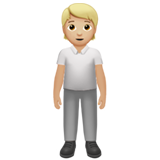 Person Standing Medium Light Skin Tone Apple Emoji