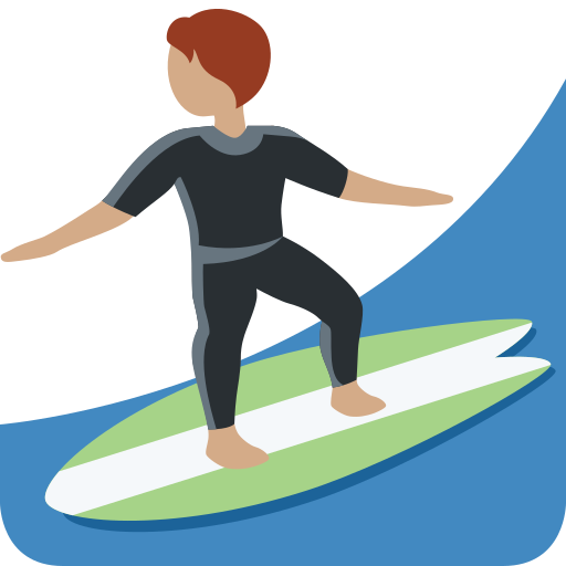 person surfing: medium skin tone