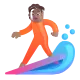 person surfing: medium skin tone Color