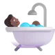 person taking bath: medium-dark skin tone Color