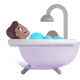 person taking bath: medium skin tone Color