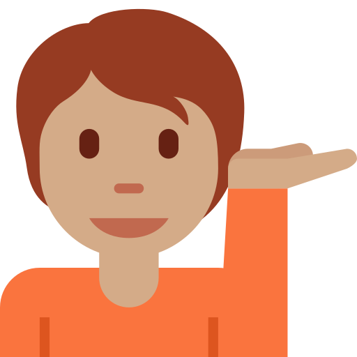 person tipping hand: medium skin tone