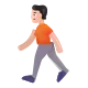 person walking: light skin tone Color