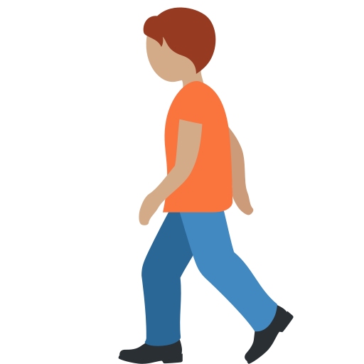 person walking: medium skin tone