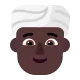 person wearing turban: dark skin tone Flat