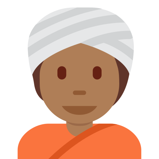 person wearing turban: medium-dark skin tone